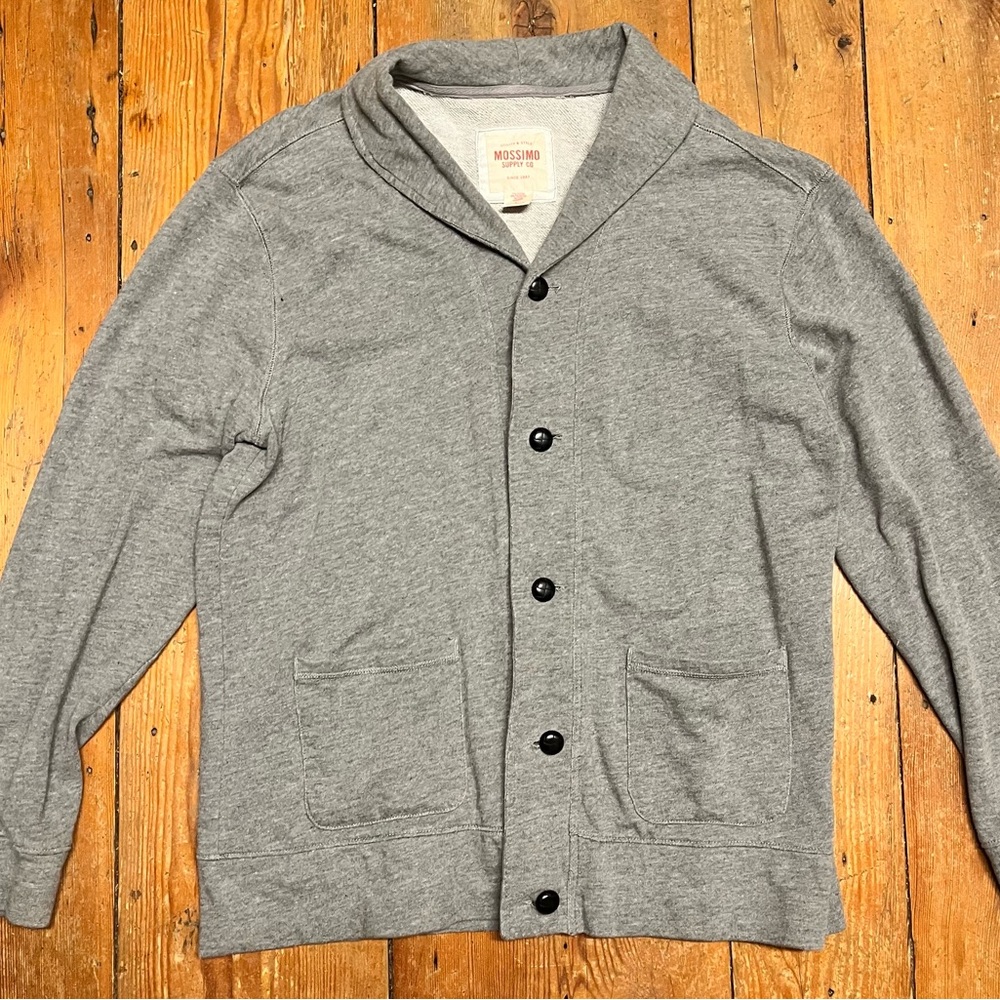 Mossimo Supply Co. Men’s Cardigan - Gray Shawl Collar - Size L
